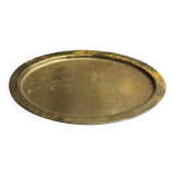 Small vintage Indian oval gold tray L14.5