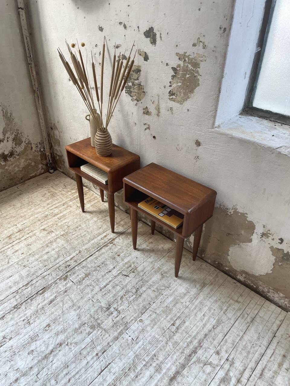 Paire de chevet scandinave en teck