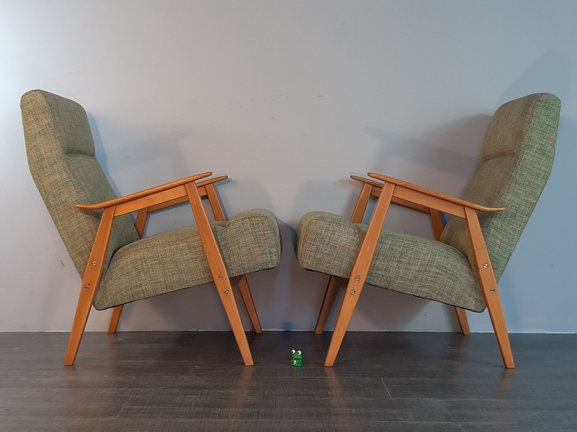Pair of Interier Praha chairs, Czechoslovakian vintage 1960s