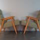 Pair of Interier Praha chairs, Czechoslovakian vintage 1960s
