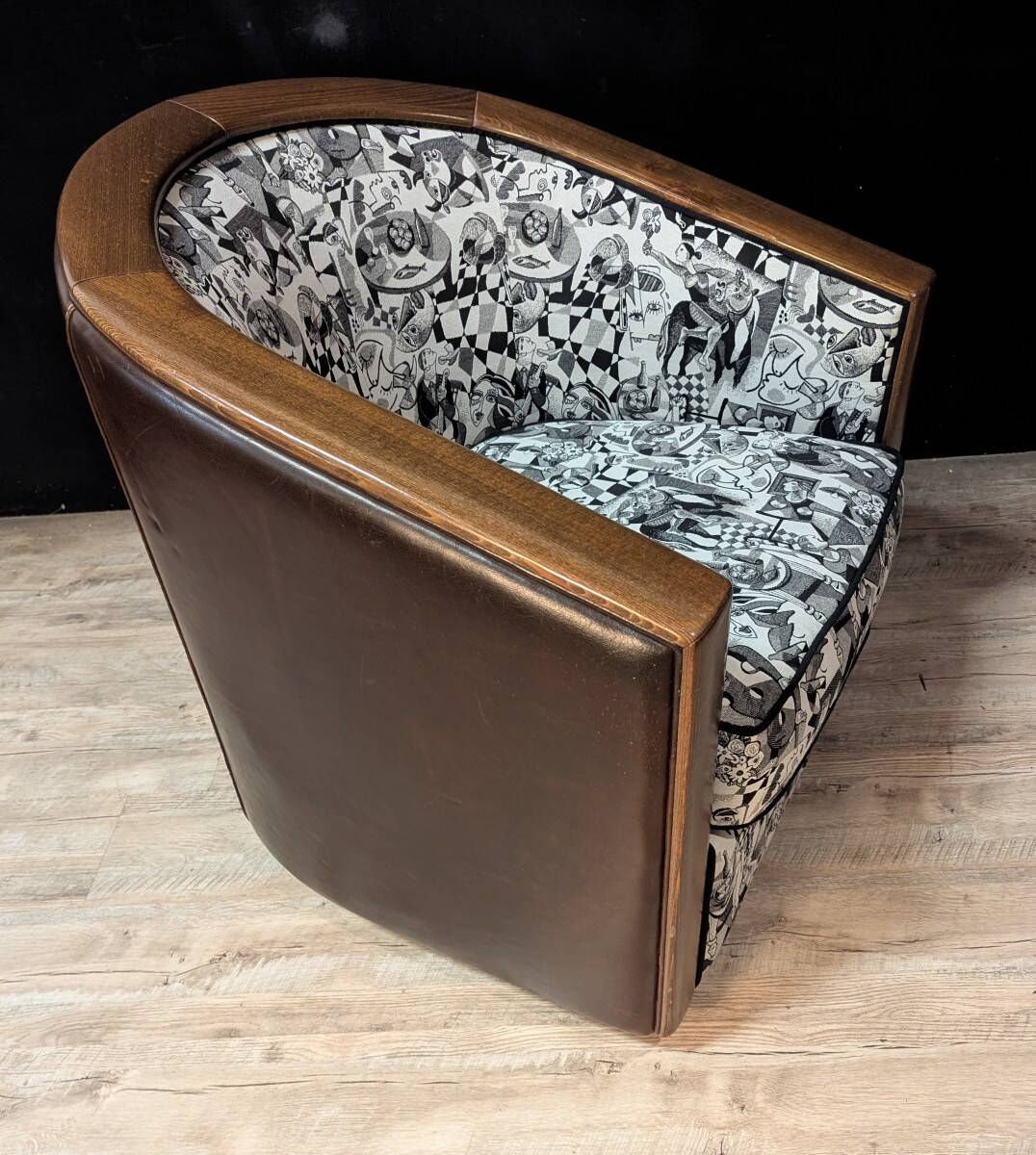 Art Deco swivel armchair