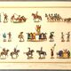 Set of 3 illuminated plates by S. Lemoine