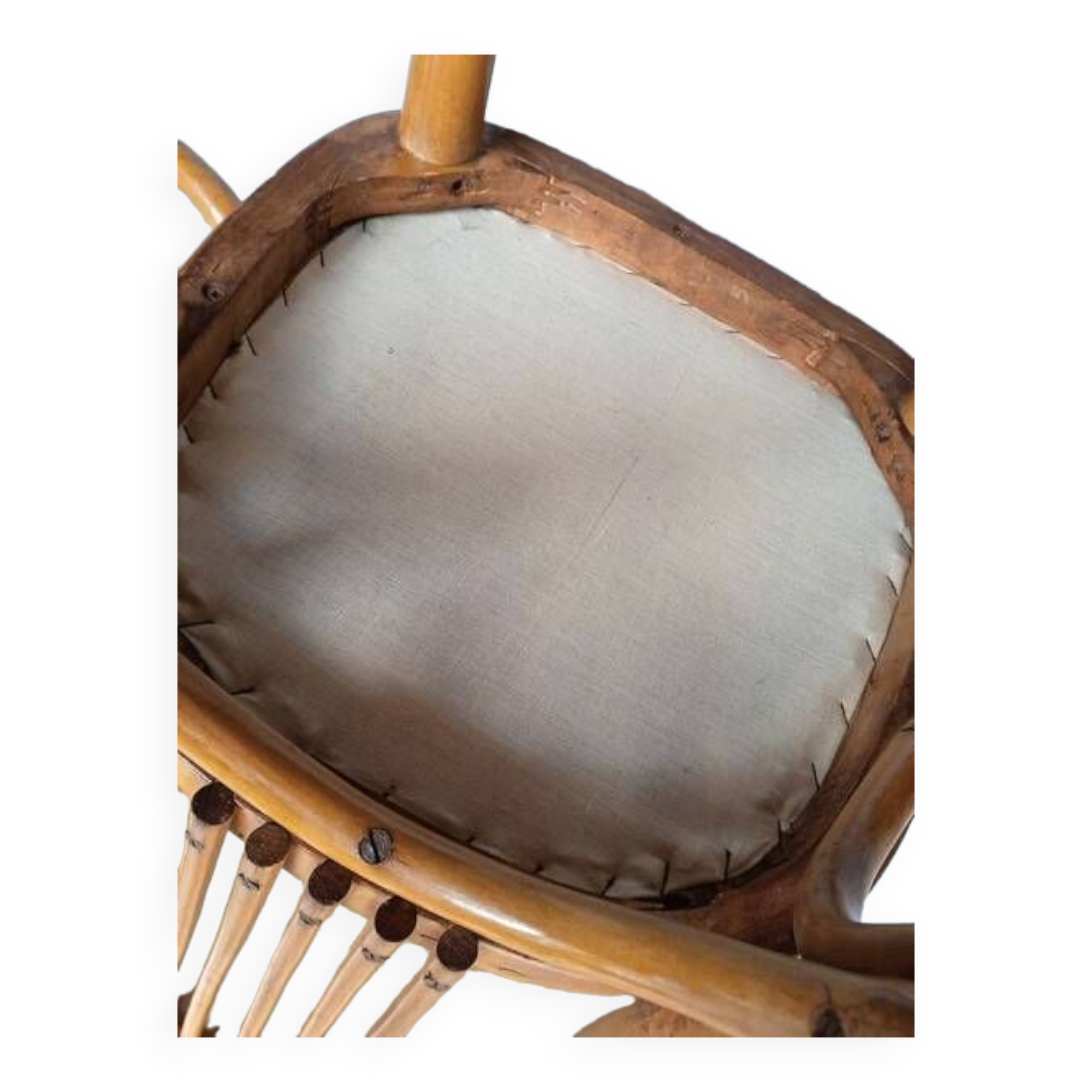 4 designer chairs in bent beech ep 1950 Italy