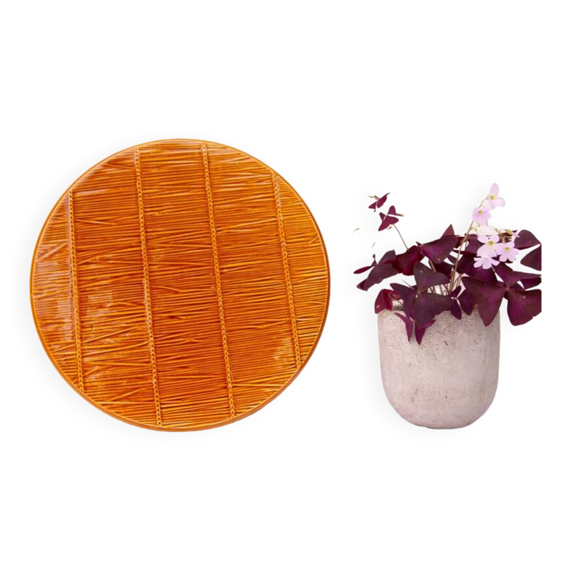 Plat rond Val d'or Gien