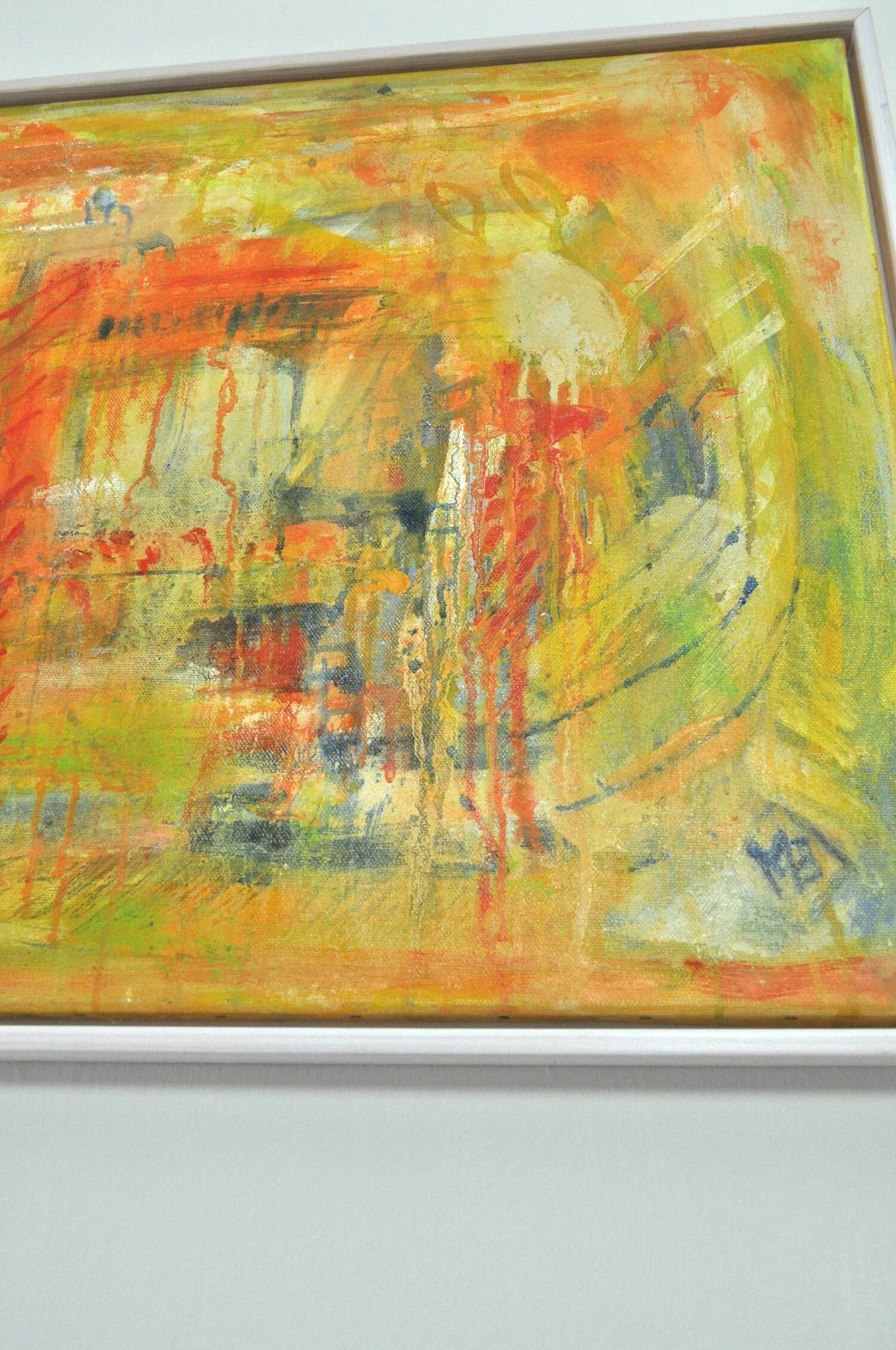 Contemporary painting "A City - I", oil on canvas by Mette Birckner, 2005