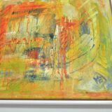 Contemporary painting "A City - I", oil on canvas by Mette Birckner, 2005