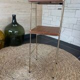 Bolster vintage magazine rack table gold metal