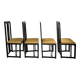 Lot de 4 chaises noires en bois des années 1970 - modele « galaxy »