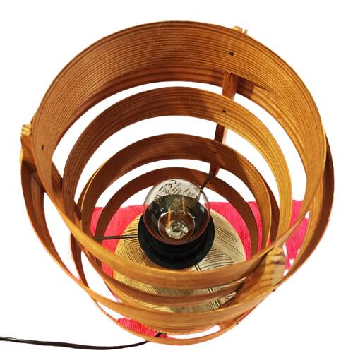 Hans Agne Jakobsson, Wooden table lamp, for AB Ellysett, Original and Signed!