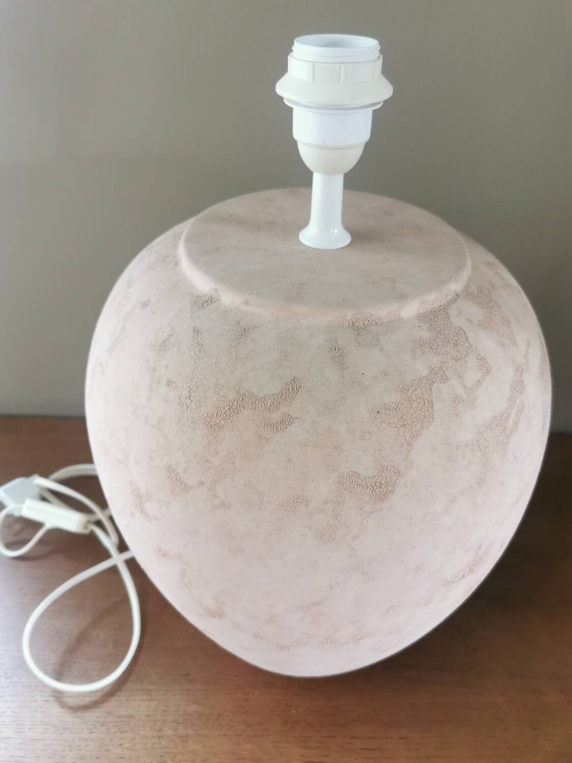 Vintage terracotta lamp base