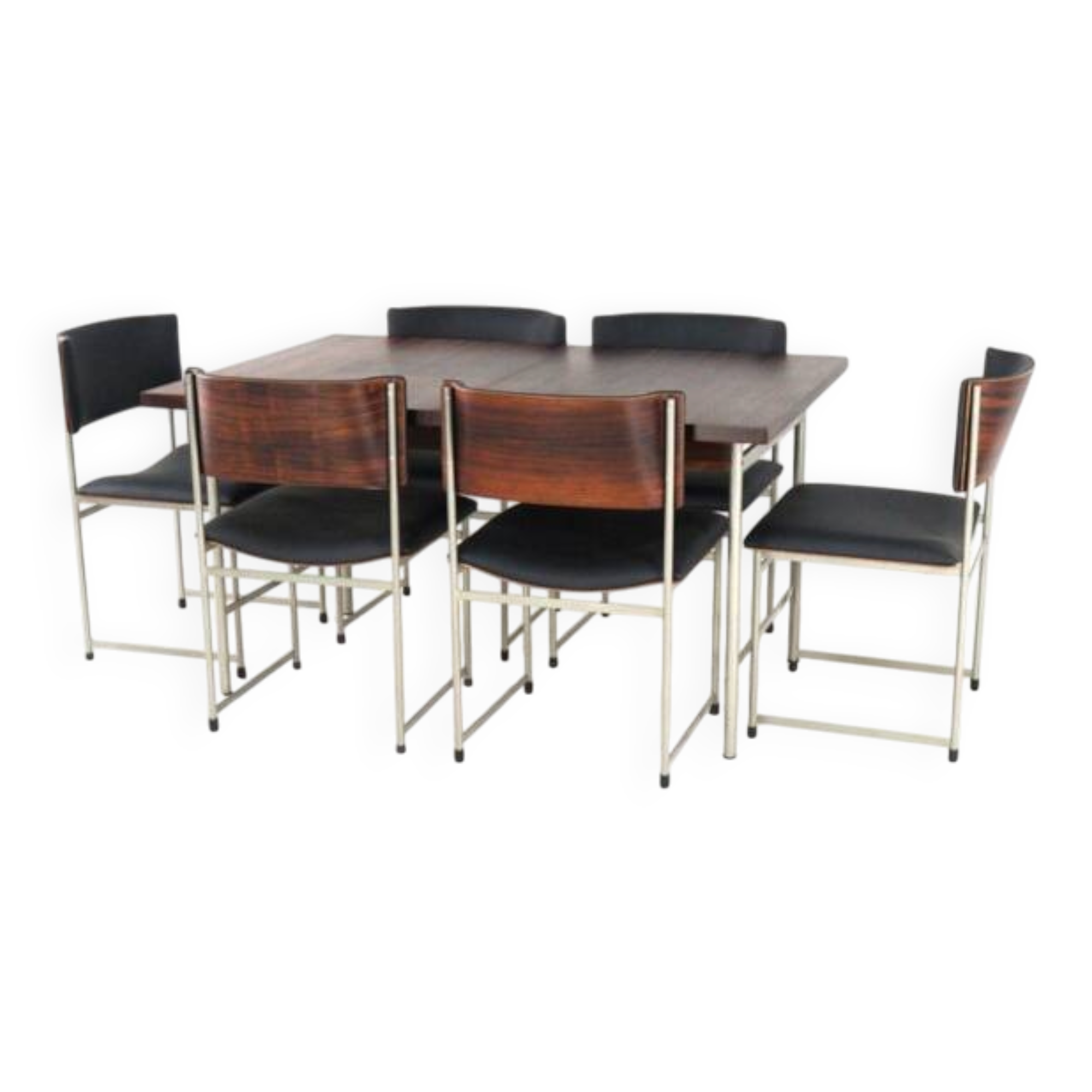 Pastoe SM08 dining table + 6 chairs - dutch design - mid century modern