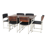 Table à manger Pastoe SM08 + 6 chaises - design néerlandais - moderne du milieu du siècle