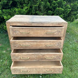 Vintage carved solid wood chest of drawers – 4 drawers