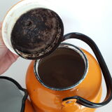 Enameled sheet metal teapot