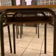 Lot de 6 tables d'écoliers