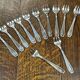 Set of 12 silver-plated oyster forks