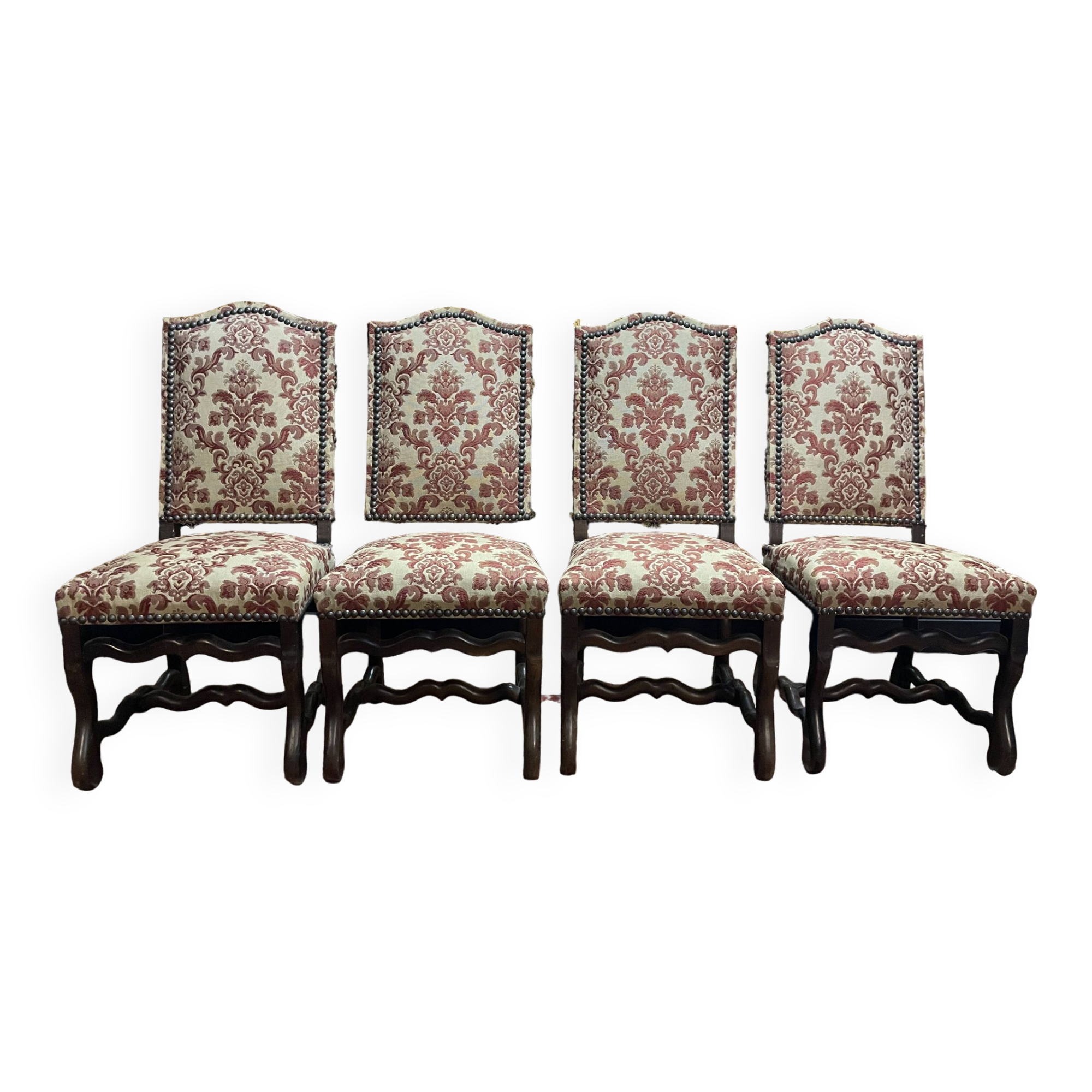 Set of 4 Louis XIII "Sheep bone" chairs