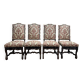 Set of 4 Louis XIII "Sheep bone" chairs