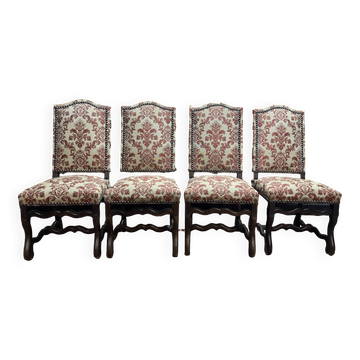 Set of 4 Louis XIII "Sheep bone" chairs