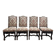 Suite de 4 chaises Louis XIII "Os de mouton"