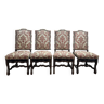 Suite de 4 chaises Louis XIII "Os de mouton"