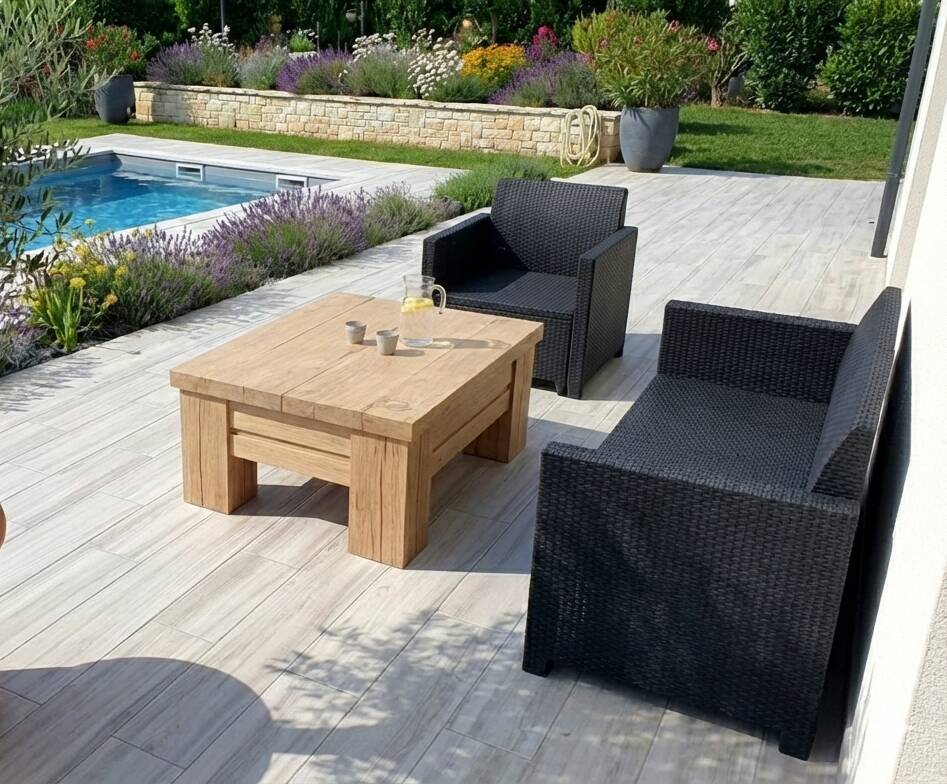 solid oak coffee tables, handcrafted