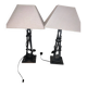 Paire de lampe sculpte en teck