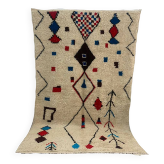 Handmade wool Berber rug 163 X 92 CM