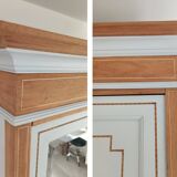 Family wardrobe, marquetry net, early 20th century.