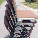 Set of 6 Italian design chairs 70s