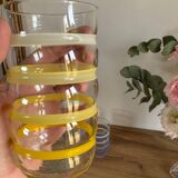 5 vintage orangeade glasses