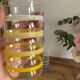 5 vintage orangeade glasses