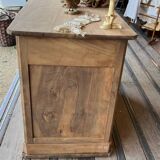 Small countertop made of raw wood