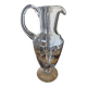 Large carafe / Jug in Paris crystal with stained glass decoration signed H 30 cm