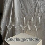 Set of 5 large champagne flutes