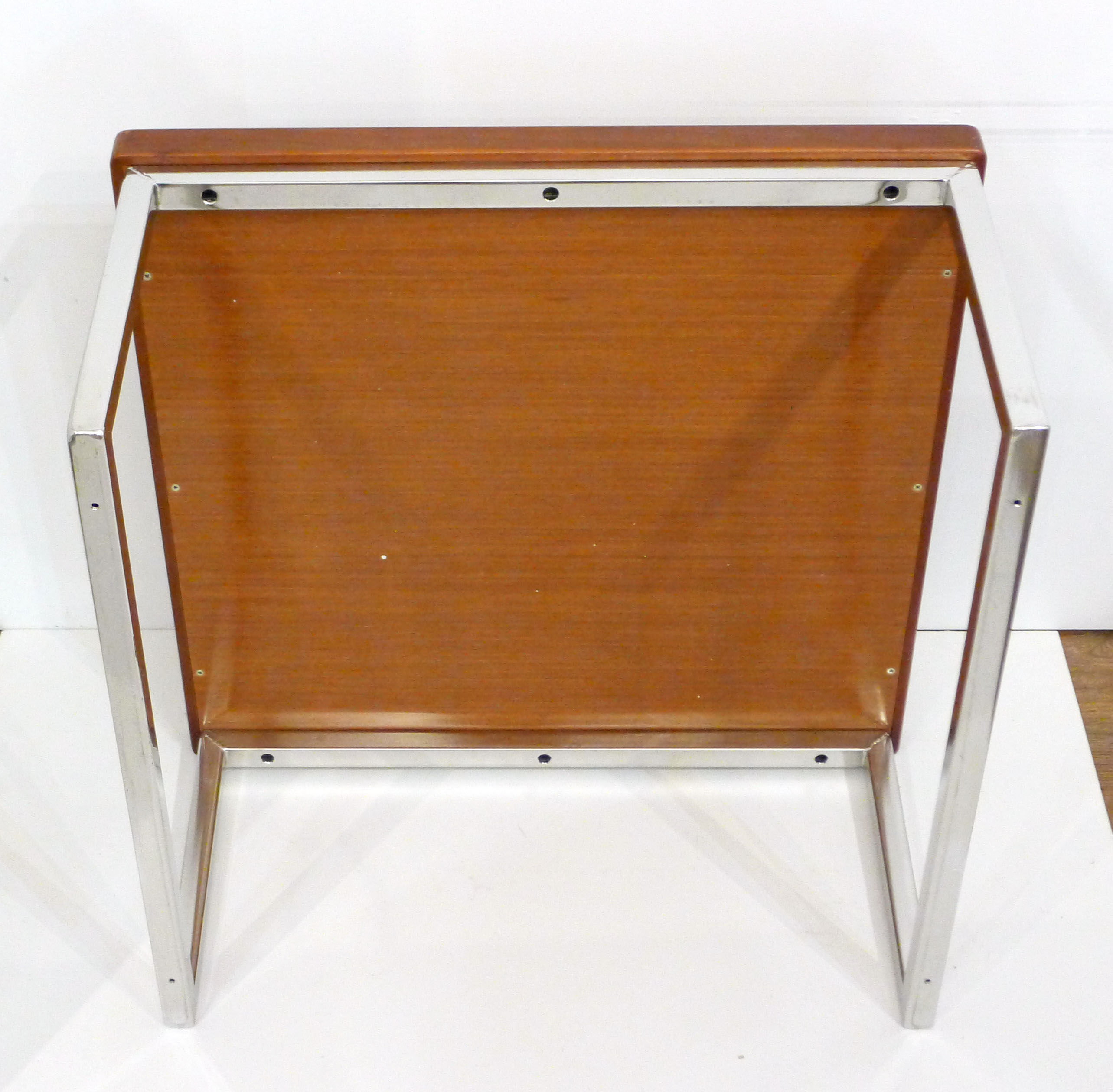 Table basse carrée bois & métal