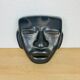 Black ceramic mask, Mexican tribal art