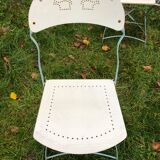 Metal folding garden chairs