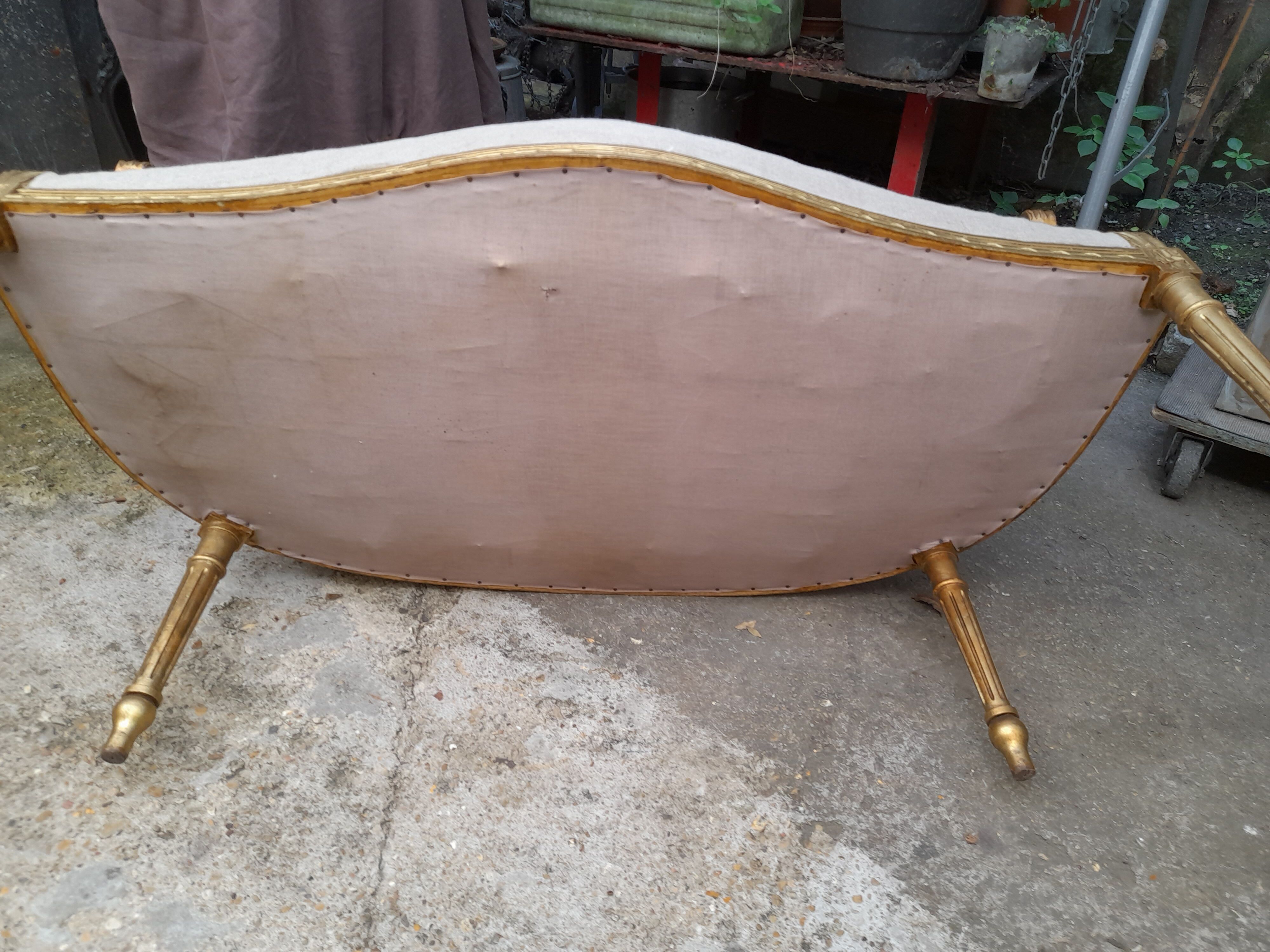 Two-seater bench wood fabric
