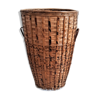 Large wicker basket / high rattan - Rattan pan / wicker XXL