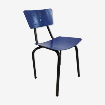 Chaise école bleu marine