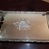 Mirror tray art deco glass bevelled
