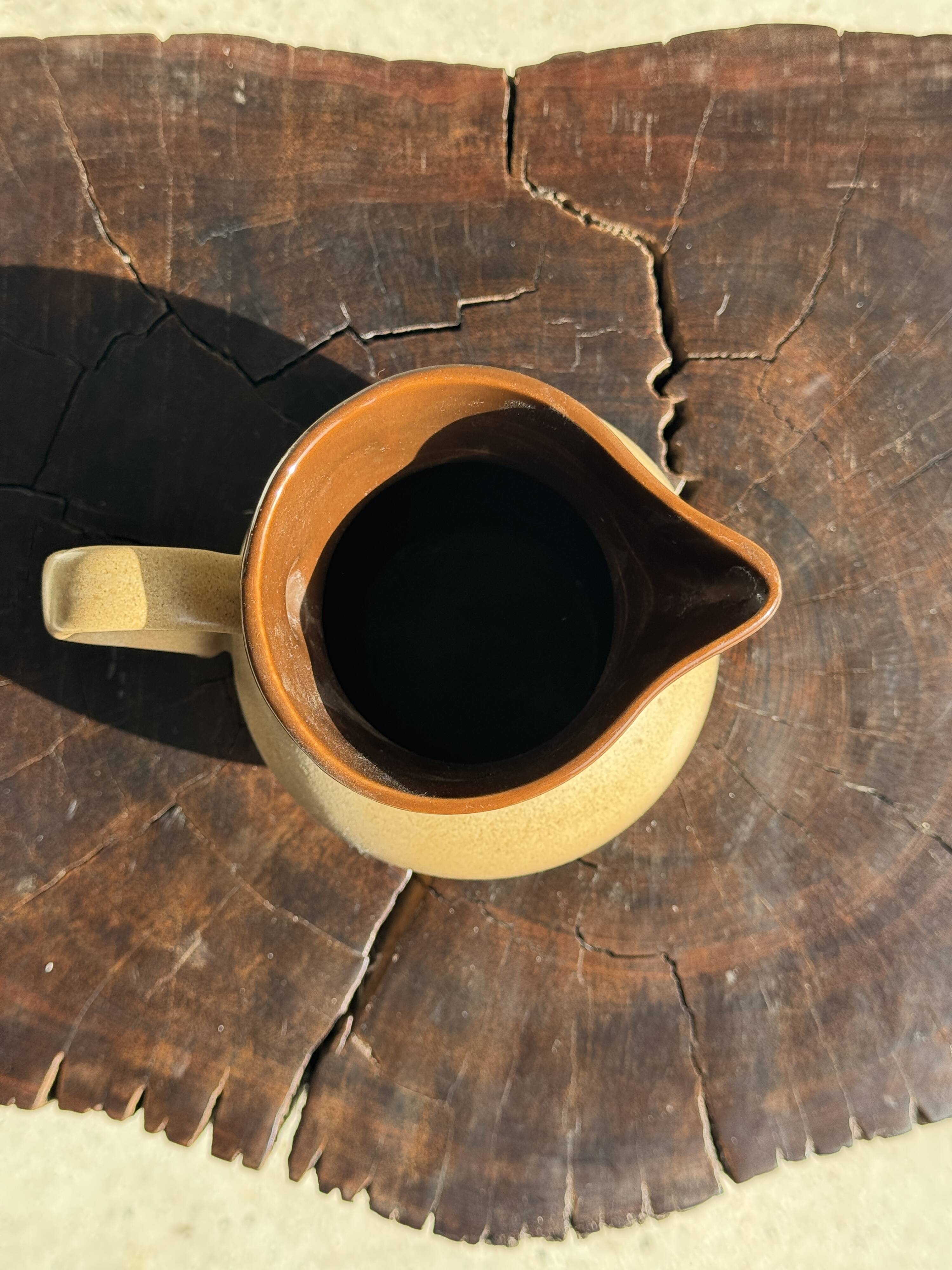 Vintage stoneware round carafe