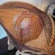 Scandinavian chandelier pendant light 1970s wooden threads