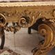 19th console in richly carved gilded wood Regency-style marble tray