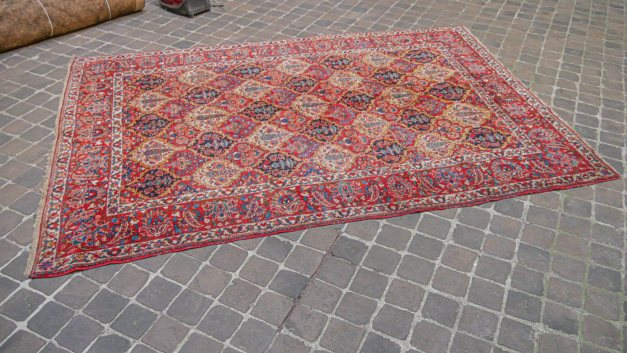 Ancient Persian Oriental rug handmade baktiari 3.00 x 2.07 m