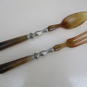 Couverts à salade en corne