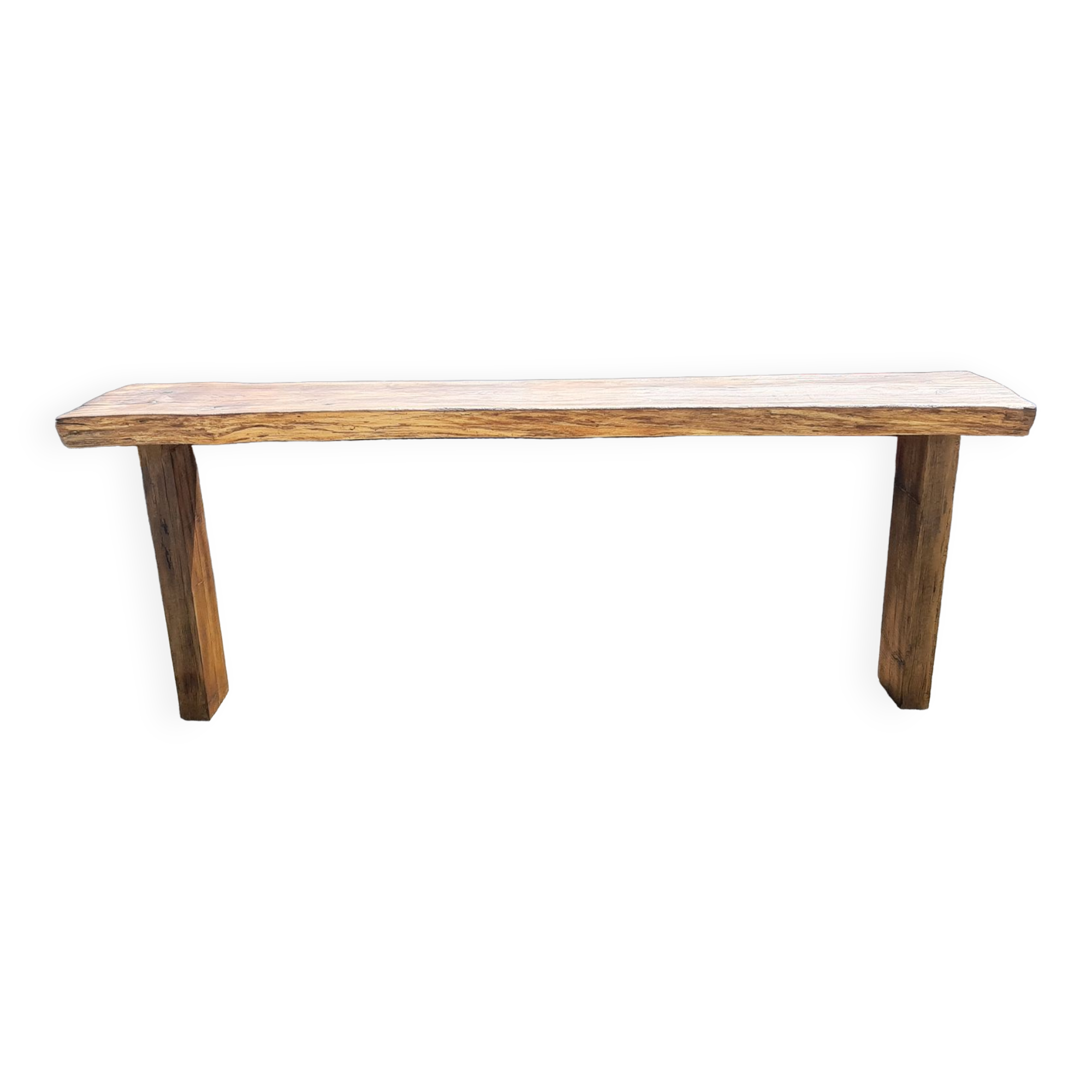 Industrial wood console