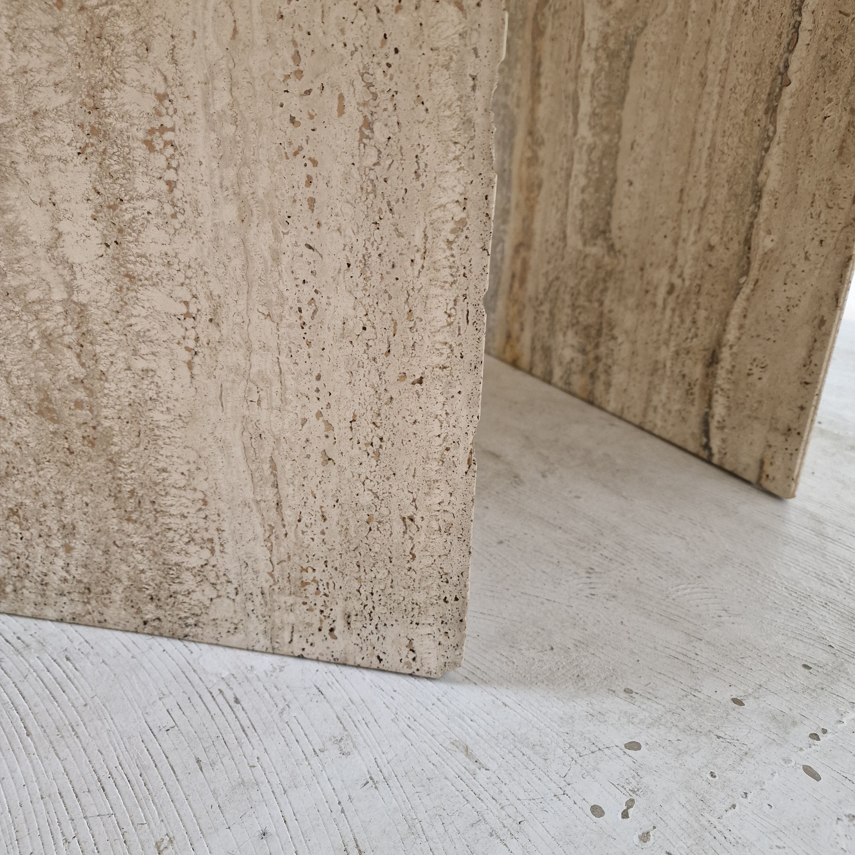 Italian travertine coffee table, 1980's