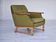 Années 1970, chaise longue danoise, laine, chêne
